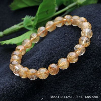 璀璨能量，財富之選 解析純天然精品8mm巴西鈦晶金鈦晶圓珠手鏈